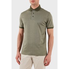 Emporio Armani Jakarlı % 100 Pamuk Düğmeli Polo Yaka T Shirt Erkek Polo Yaka T Shirt EM000788 AF12916 F7060