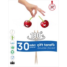 Vişne Baskılı Ikramlık, Sunumluk, Tatlı Üstü, Çay ve Kahve Yanı, Özel Gün, Davet, Etkinlik ve Organizasyonlar Için Meyve Figürlü Bayrak Kürdan