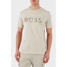 Boss % 100 Pamuk Desenli Logo Baskılı Regular Fit Bisiklet Yaka T Shirt Erkek T Shirt 50515997 271