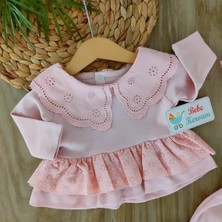 Bebe Kervanı Bebe Yaka Pembe %100 Doğal Pamuk 5'li Hastane Çıkışı Zıbın Takımı BBK1145