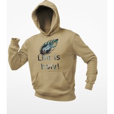 Terzili Giyin Life Is Holy!(Hayat Kutsaldır)  Geyikli Tüy Temalı  Sweatshirts