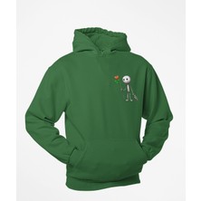 Terzili Giyin Kapüşonlu Çöp Adam Baskılı Sweatshirt
