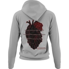 Terzili Giyin Birleşik Çift El Kalp Temalı  Kapşonlu Sweatshirt