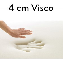 Mavi Ay Yatak Ecotopper - 4  cm   Visco Hafızalı Soft Sünger Yatak Pedi