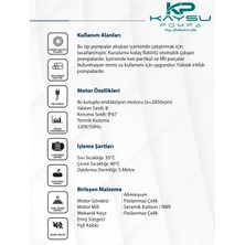KAYSU QDX1.5-32-0.75FH Dalgıç Pompa 1hp