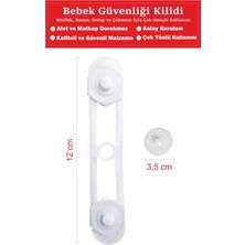 Ak Ticaret Bebek Güvenlik Dolap ve Çekmece Kilidi - 11 cm - 10 Adet