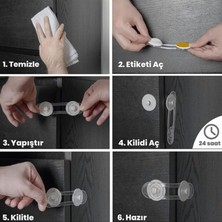 Ak Ticaret Bebek Güvenlik Dolap ve Çekmece Kilidi - 11 cm - 10 Adet