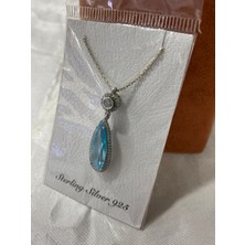 Firuze Gümüş Gümüş Kadın Damla Kolye