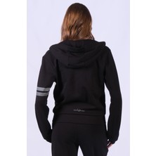 Slim Fit Pamuklu Baskı Detaylı Fermuarlı Sweatshirt