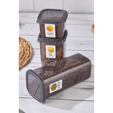 Florit 32'li 64 Parça Kapaklı Kare Erzak Saklama Kabı Seti 8x(0,3 Lt-0,5 Lt-1,1 Lt-1,7 Lt)Baharatlık