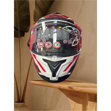 Gullwing Tourlaader Kırmızı/beyaz Çene Açılır Kask