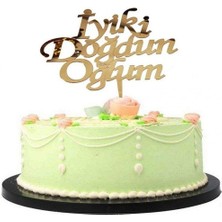 Iyi Ki Doğdun Oğlum Yazılı Pasta ve Kek Üstü Doğum Günü Parti Pasta Süsü