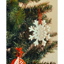 10 Adet Yılbaşı Noel Için Kar Tanesi 3 Boyutlu Süsleme