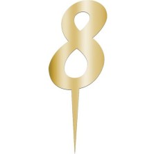8 Sayı Yazılı Pasta ve Kek Üstü Doğum Günü Parti Pasta Süsü