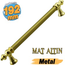 Badem10 Osmanlı Metal Altın Kulp 192 mm 19.2 cm Mobilya Çekmece Mutfak Dolabı Dolap Kapak Kulplar