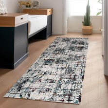 Carpettex Dijital Baskı Kaymaz Taban Yıkanabilir Kesme Yolluk Oda Salon Mutfak Modern Çok Renkli Halı