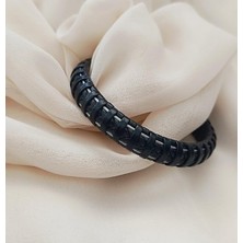 HD Marketim Bileklik Hakiki Deri Örgü Unisex (20.5 Cm) Boncuklu Bilezik