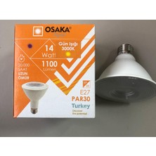2 Adet Osaka E27 Par 30 LED Lamba 14W=100W  1100 Lümen 3000K Sarı