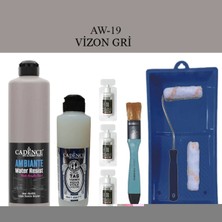 Cadence Boya Fayans Tezgah B-Ambiente Islak Zemin Aw-19 Vizongri 500ML Katalizör 30GR Mat Taş Vernik 250 Saten Rulo Set