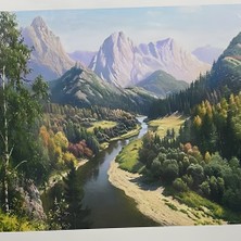 5d Yapışan Boncuk Goblen Mozaik Tablo Pano 40 x 50 cm 76497