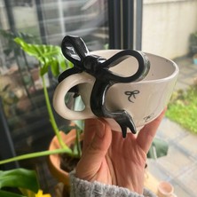 Archeceramic El Yapımı Seramik Kupa Siyah Kurdele - 230 ml - Tekli
