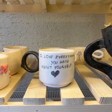Arche Ceramic El Yapımı Seramik Kupa - ''About Yourself'' Kupa - 225 ml