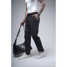 Boyfriend Kalıp Beli Lastikli Cepli Erkek Gabardin Pantolon