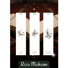 Noktra Design - Rıza Makamı Kitap Ayracı Seti -Şükür, Sabır, Tevekkül 3' Lü Set