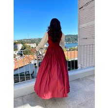 Madame Lucid Korse Detaylı Uzun Retro Elbise