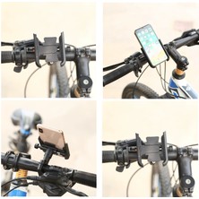 M1 Gidona Bağlantılı Motosiklet Bisiklet Elektrikli Scooter Telefon Tutucu %100 Metal Vidalı Kilitli