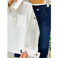 Berme Kids Keten Gömlek Kot Pantolon Takım