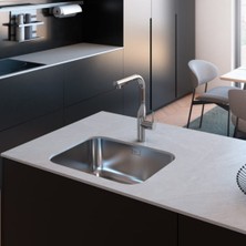 Roca Glera "L" Borulu Pull-Out Spiralli Eviye Bataryası, Parlak Krom Renk, A5A854DC00