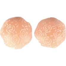 Rihen's World Göğüs Ucu Kapatıcı Çiçek Desenli Ten Rengi