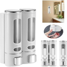 MAİN SHOP 2 Adet 400 ml Duvara Monte Manuel Sabunluk El Sıvı Şampuan Duş Jeli Dispenseri