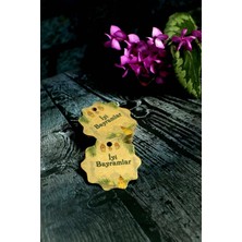 Bayram Etiketi - Iyi Bayramlar Baskılı - 50 Adet Kraft Bayram Etiketi (5 Cm)