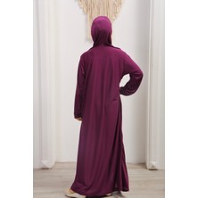 Defka Fermuarlı Kız Çocuk Namaz Elbisesi