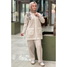 Ghisa Omuzu Işli Cepli Pantolonlu Takım 3010