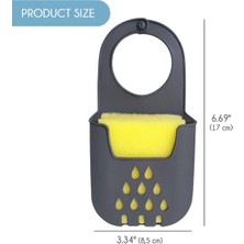 MAİN SHOP 1 Adet Pratik Asılabilir Silikon Bulaşık Süngerlik Evye Üstü Süngerlik Düzenleyici Askılı Süngerlik M-125