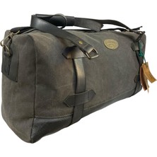 Old Cotton Cargo Old Cotton Kaliteli Astarlı Su Geçirmez Vintage Kanvas Deri Unisex Salaş Seyahat Çantası 50 cm x 27 cm