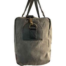 Old Cotton Cargo Old Cotton Kaliteli Astarlı Su Geçirmez Vintage Kanvas Deri Unisex Salaş Seyahat Çantası 50 cm x 27 cm