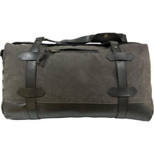 Old Cotton Cargo Old Cotton Kaliteli Astarlı Su Geçirmez Vintage Kanvas Deri Unisex Salaş Seyahat Çantası 50 cm x 27 cm