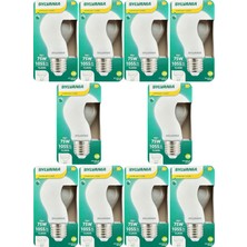 (10 Adet) Sylvania 9W (75W) 2700K (Sarı Işık) Dim Edilebilir E27 Duylu (Kalın Duy) Soft Led ampul