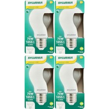 (4 Adet) Sylvania 9W (75W) 2700K (Sarı Işık) Dim Edilebilir E27 Duylu (Kalın Duy) Soft Led ampul