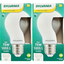 (2 Adet) Sylvania 9W (75W) 2700K (Sarı Işık) Dim Edilebilir E27 Duylu (Kalın Duy) Soft Led ampul