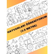 Hayvanları Öğreniyorum Boyama Kağıdı Çiftlik Hayvanları – 3,5 Metre