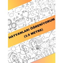 Hayvanları Öğreniyorum Boyama Kağıdı Çiftlik Hayvanları – 3,5 Metre