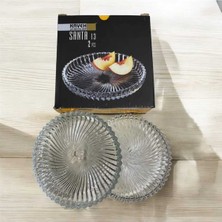 Evinizin Yardımcısı Sunumluk & Cerezlik & Ikramlık 13  cm  Cam Oval Kase (2 Adet)