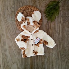 Bebe Kervanı Unisex Polar  %100 Pamuk Kapüşonlu Hırka Ceket BBK1033