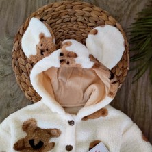 Bebe Kervanı Unisex Polar  %100 Pamuk Kapüşonlu Hırka Ceket BBK1033