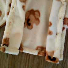 Bebe Kervanı Unisex Polar  %100 Pamuk Kapüşonlu Hırka Ceket BBK1033